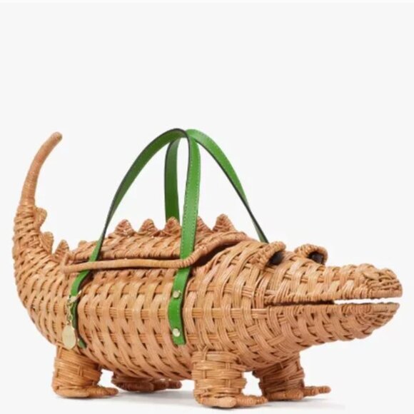kate spade | Swamped Wicker 3d Alligator Bag - Picture 3 of 6